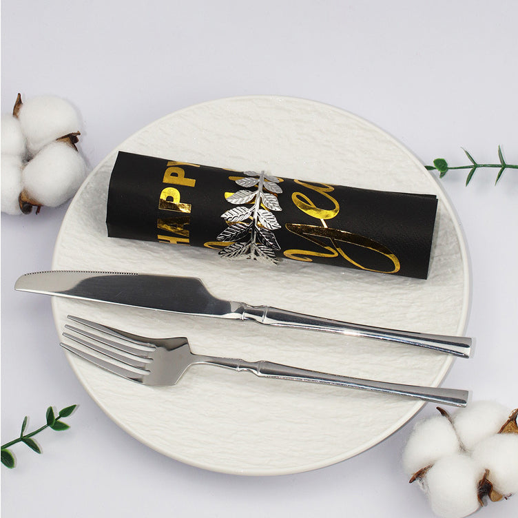 black napkins cocktail